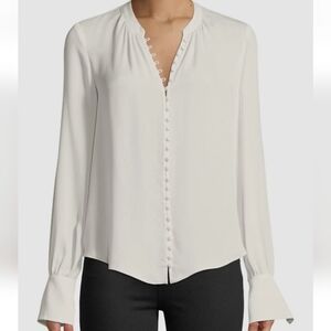 Joie 100% Silk Button Coquette Feminine Romantic Hippie Boho Flowy Luxury Top